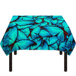 Turquoise Butterfly Pattern Print Tablecloth