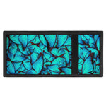 Turquoise Butterfly Pattern Print Trifold Wallet