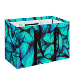 Turquoise Butterfly Pattern Print Utility Tote Bag