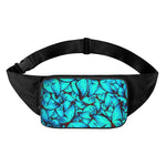 Turquoise Butterfly Pattern Print Waist Bag