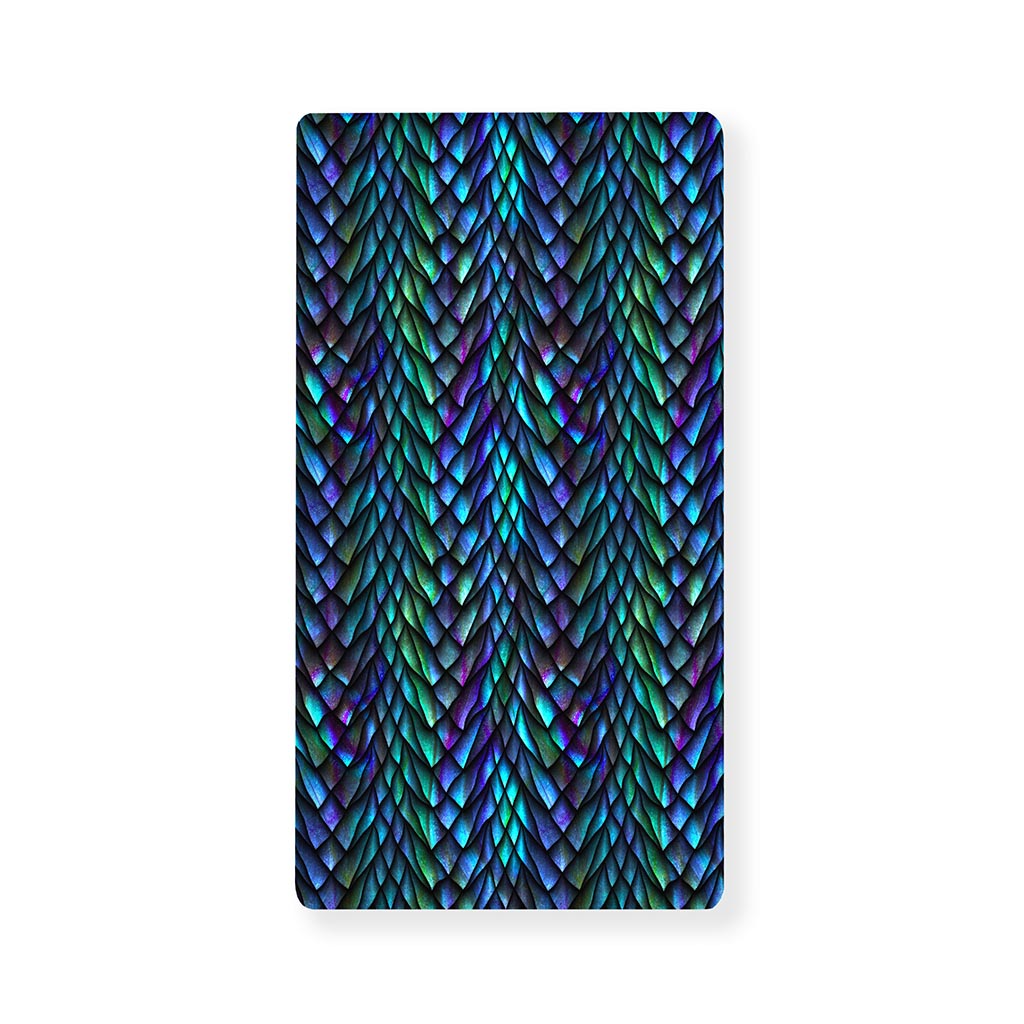 Turquoise Dragon Scales Pattern Print Baby Crib Sheet