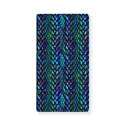 Turquoise Dragon Scales Pattern Print Baby Crib Sheet
