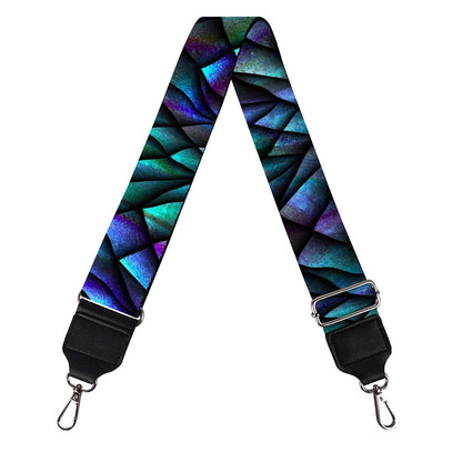 Turquoise Dragon Scales Pattern Print Bag Strap