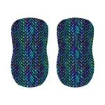 Turquoise Dragon Scales Pattern Print Bar Stool Covers
