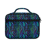 Turquoise Dragon Scales Pattern Print Briefcase Bible Bag