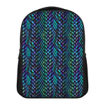 Turquoise Dragon Scales Pattern Print Casual Backpack