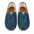 Turquoise Dragon Scales Pattern Print Casual Shoes