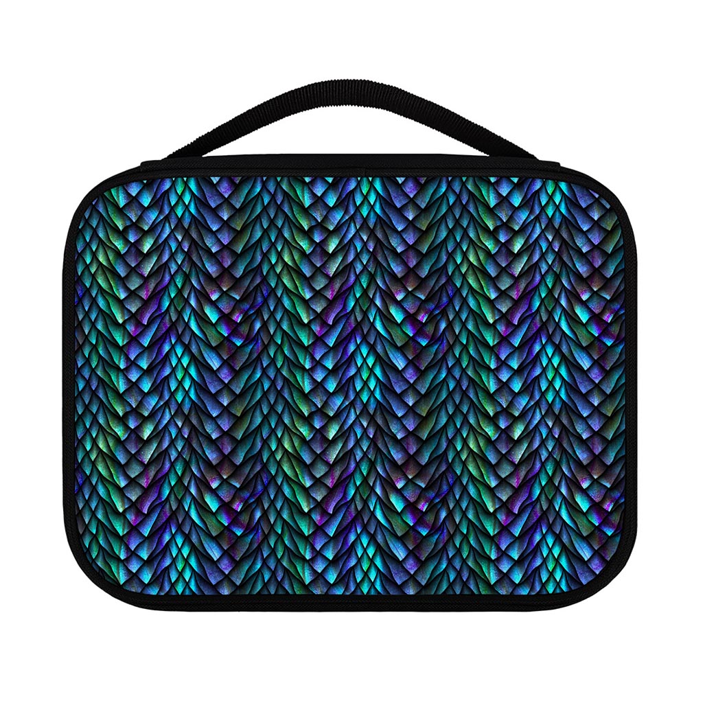 Turquoise Dragon Scales Pattern Print Classic Bible Case
