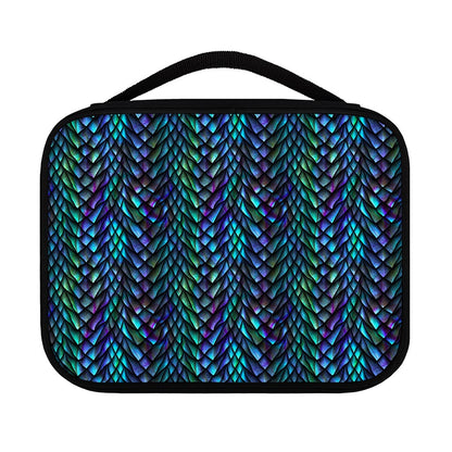 Turquoise Dragon Scales Pattern Print Classic Bible Case