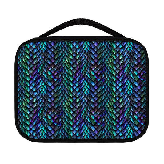 Turquoise Dragon Scales Pattern Print Classic Bible Case