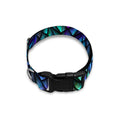 Turquoise Dragon Scales Pattern Print Dog Collar