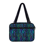 Turquoise Dragon Scales Pattern Print Double Strap Bible Bag