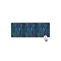 Turquoise Dragon Scales Pattern Print Extended Mouse Pad