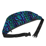 Turquoise Dragon Scales Pattern Print Fanny Pack