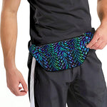 Turquoise Dragon Scales Pattern Print Fanny Pack