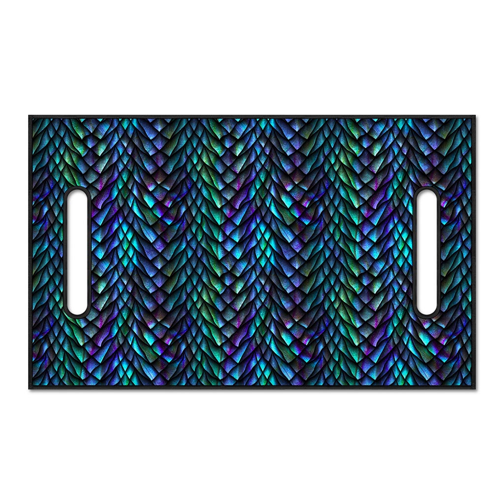 Turquoise Dragon Scales Pattern Print Golf Cart Seat Cover