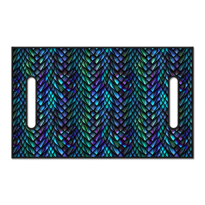 Turquoise Dragon Scales Pattern Print Golf Cart Seat Cover