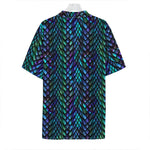 Turquoise Dragon Scales Pattern Print Hawaiian Shirt