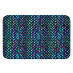 Turquoise Dragon Scales Pattern Print Indoor Door Mat