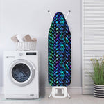 Turquoise Dragon Scales Pattern Print Ironing Board Cover