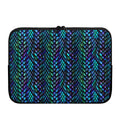 Turquoise Dragon Scales Pattern Print Laptop Sleeve