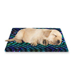 Turquoise Dragon Scales Pattern Print Pet Cooling Mat Cover
