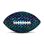 Turquoise Dragon Scales Pattern Print Rugby Ball