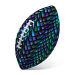 Turquoise Dragon Scales Pattern Print Rugby Ball