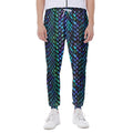 Turquoise Dragon Scales Pattern Print Joggers