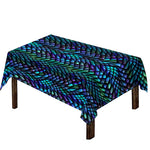 Turquoise Dragon Scales Pattern Print Tablecloth