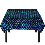 Turquoise Dragon Scales Pattern Print Tablecloth
