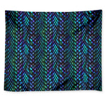 Turquoise Dragon Scales Pattern Print Tapestry