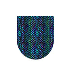Turquoise Dragon Scales Pattern Print Toilet Lid Cover