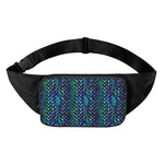 Turquoise Dragon Scales Pattern Print Waist Bag