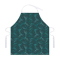 Turquoise Dragonfly Pattern Print Adjustable Apron