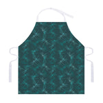 Turquoise Dragonfly Pattern Print Adjustable Apron