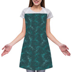 Turquoise Dragonfly Pattern Print Adjustable Apron