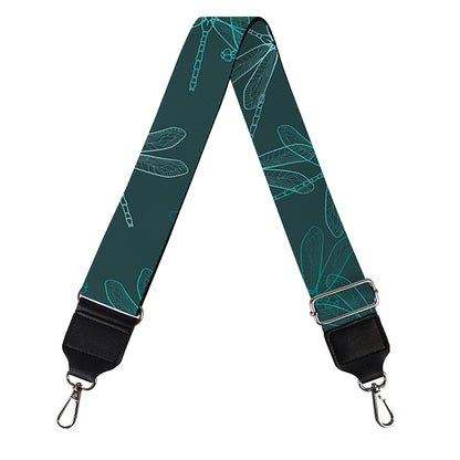 Turquoise Dragonfly Pattern Print Bag Strap