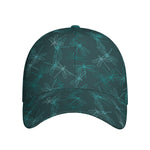 Turquoise Dragonfly Pattern Print Baseball Cap