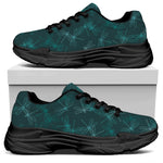 Turquoise Dragonfly Pattern Print Black Chunky Shoes