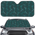 Turquoise Dragonfly Pattern Print Car Windshield Sun Shade