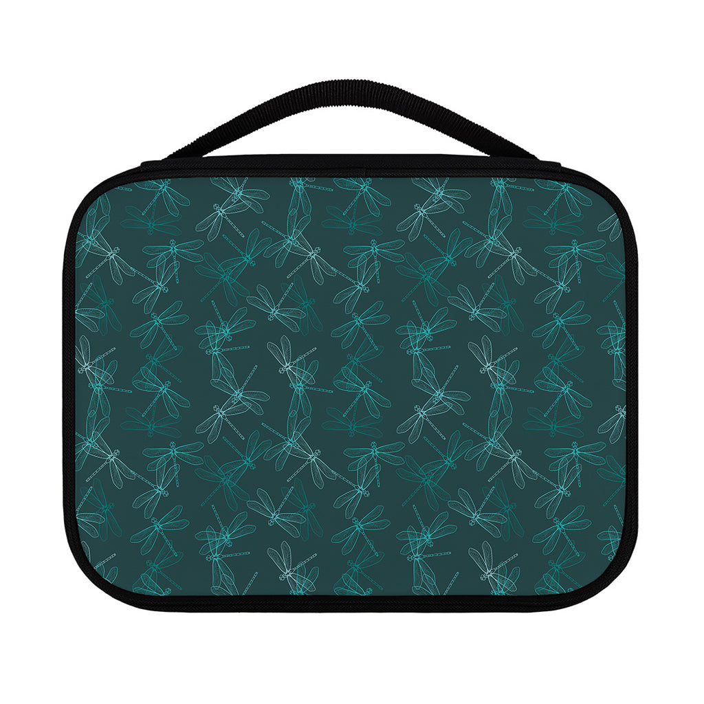 Turquoise Dragonfly Pattern Print Classic Bible Case
