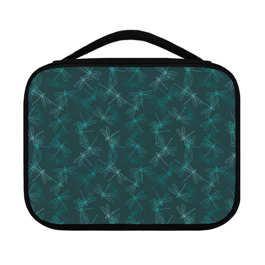 Turquoise Dragonfly Pattern Print Classic Bible Case