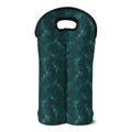 Turquoise Dragonfly Pattern Print Double Neoprene Wine Tote