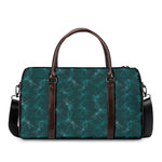 Turquoise Dragonfly Pattern Print Duffle Bag
