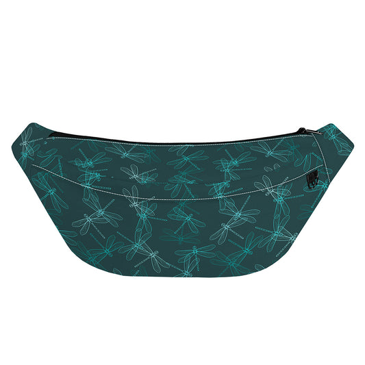 Turquoise Dragonfly Pattern Print Fanny Pack