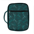 Turquoise Dragonfly Pattern Print Front Pocket Bible Bag
