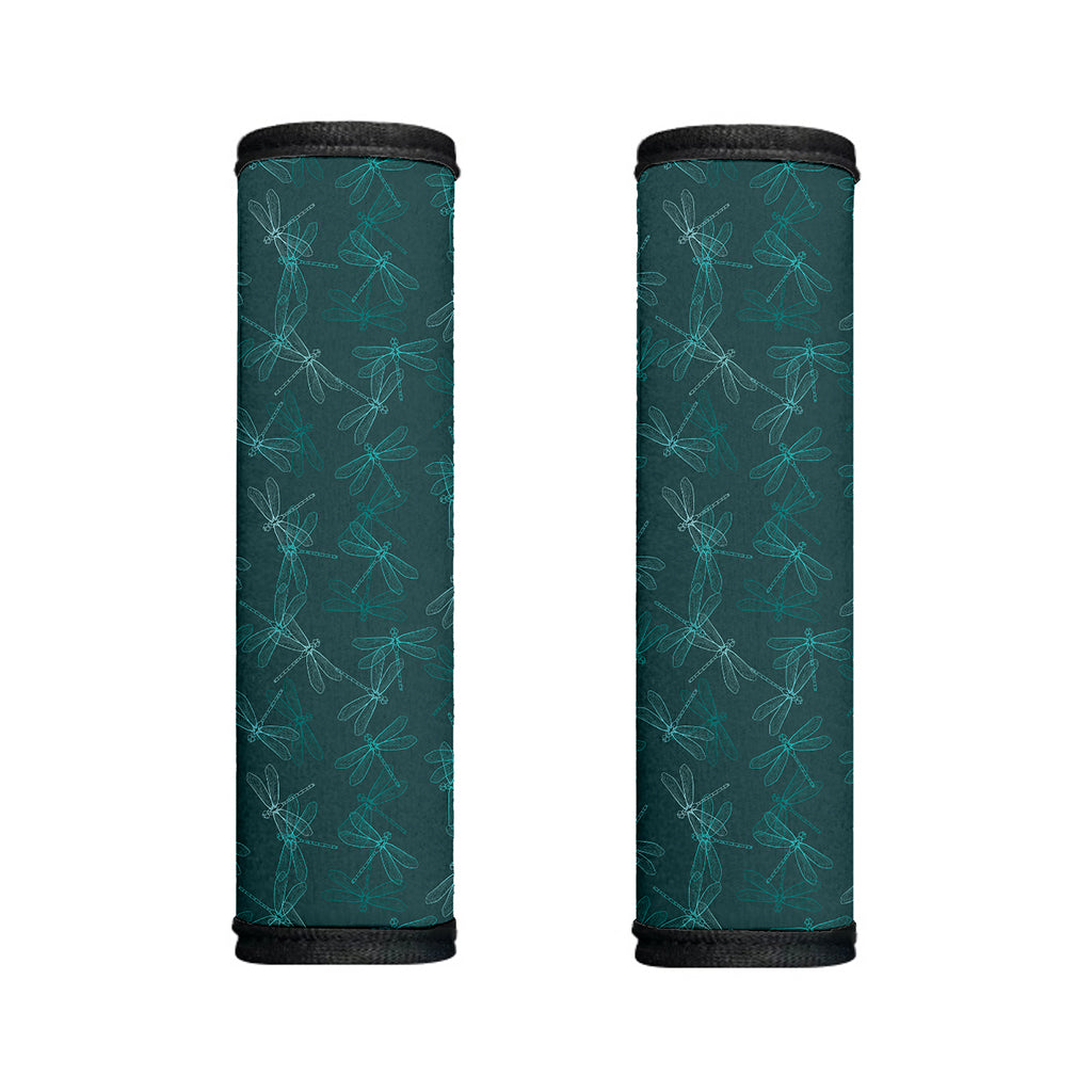 Turquoise Dragonfly Pattern Print Handle Covers