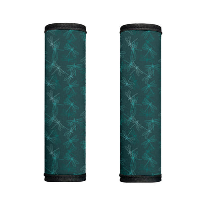 Turquoise Dragonfly Pattern Print Handle Covers