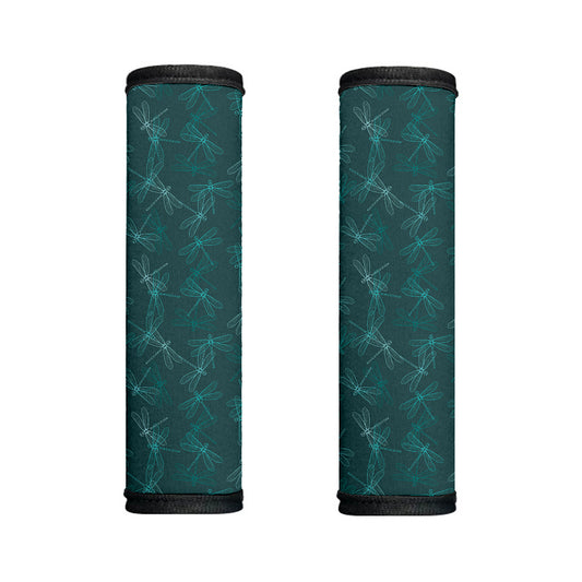 Turquoise Dragonfly Pattern Print Handle Covers